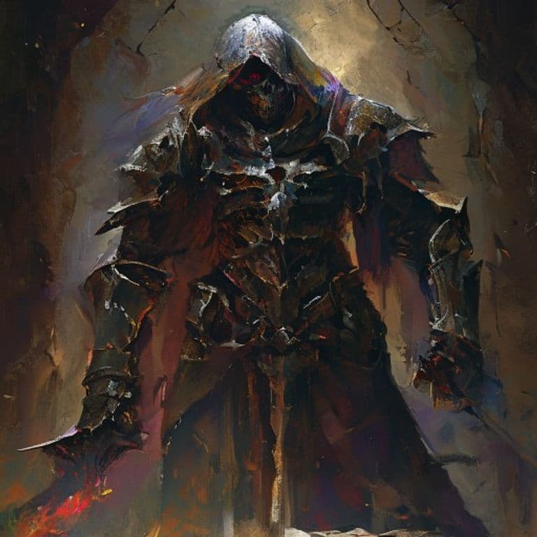 Dread Knight Champion — fantasy monster illustration. Dread Knight Champion is a medium undead (Challenge Rating 23).