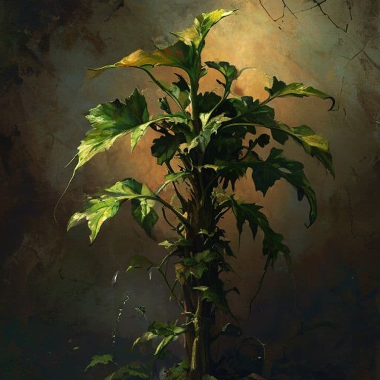 Great Mandrake — fantasy monster illustration. Great Mandrake is a tiny plant (Challenge Rating 1).