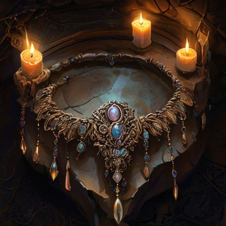 Necklace of Adaptation — fantasy item illustration