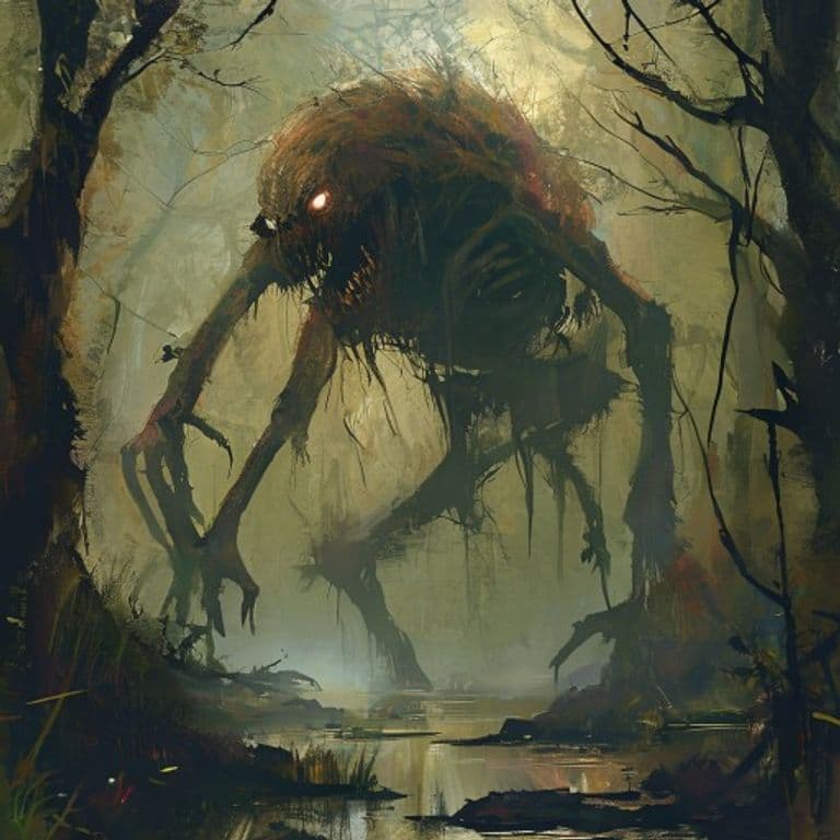 Swampgas Shade — fantasy monster illustration. Swampgas Shade is a medium undead (Challenge Rating 2).
