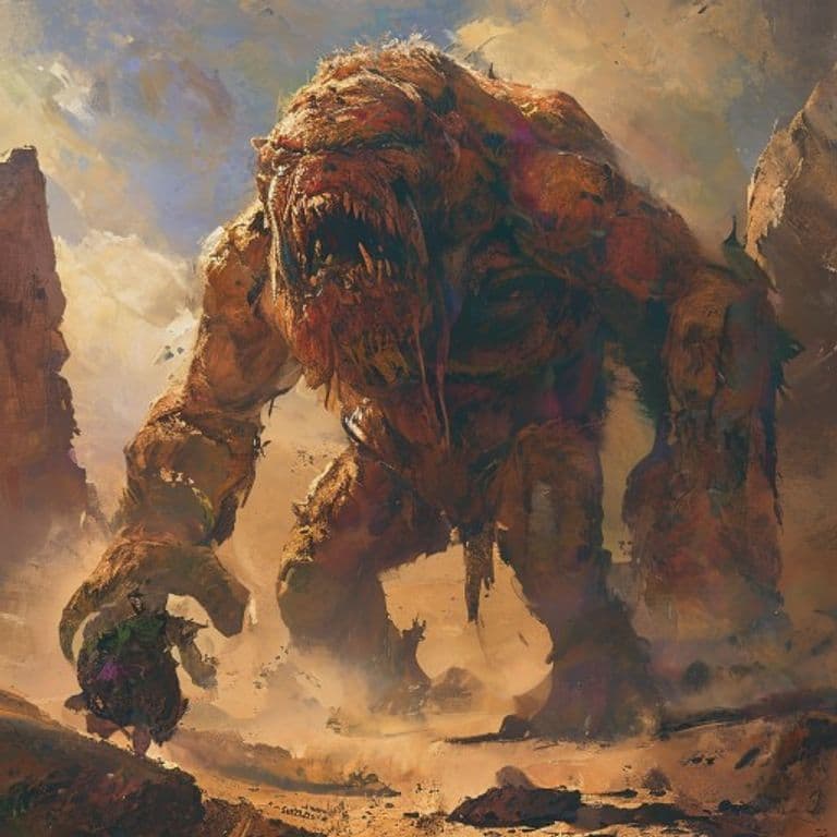 Desert Troll — fantasy monster illustration