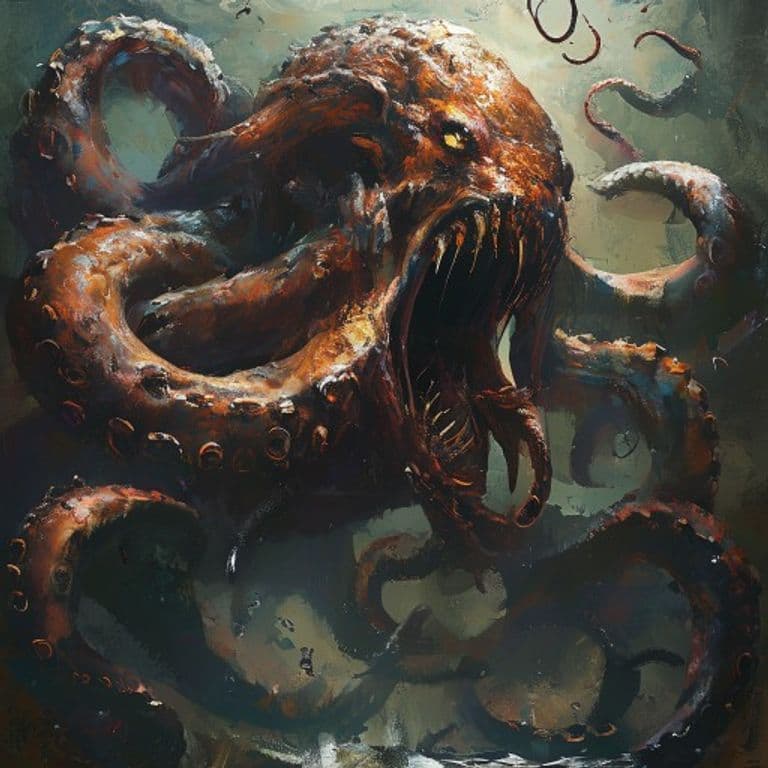 Kraken — fantasy monster illustration