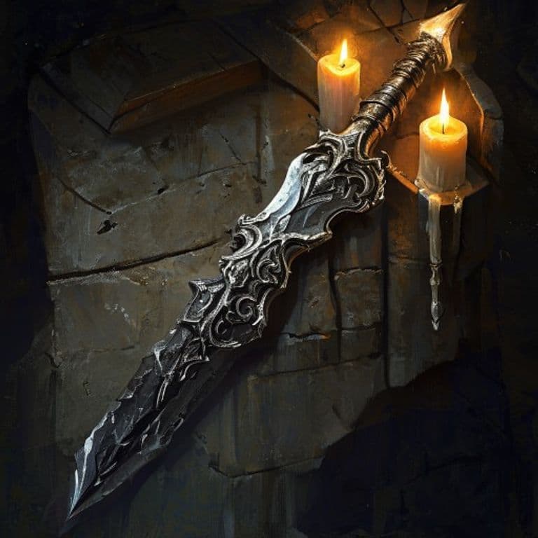 Schooled Weapon — fantasy item illustration