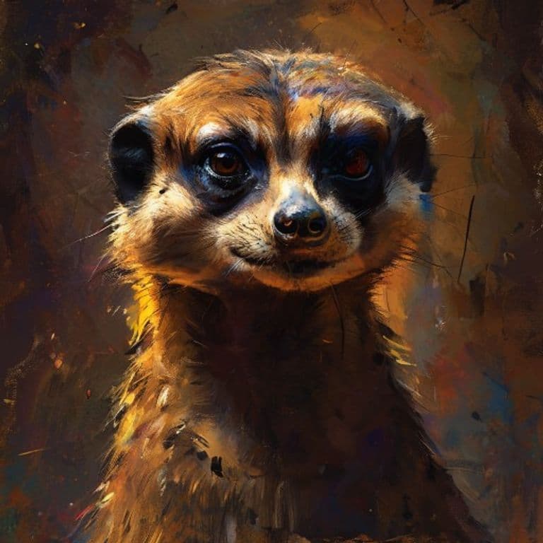 Meerkat — fantasy monster illustration. Meerkat is a tiny beast (Challenge Rating 0).