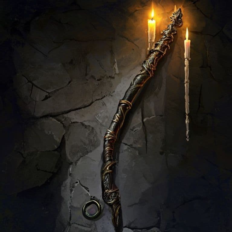 Staff of the Python — fantasy item illustration