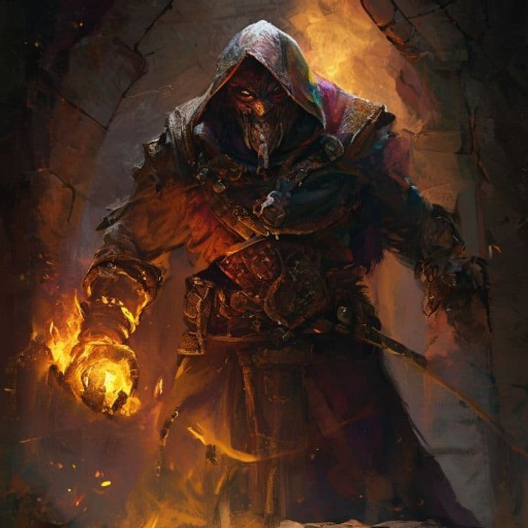 Azer Forgemaster — fantasy monster illustration. Azer Forgemaster is a medium elemental (Challenge Rating 4).