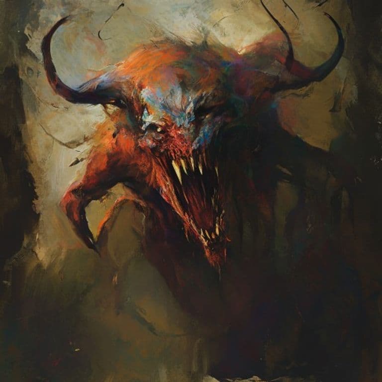 Alkonost — fantasy monster illustration