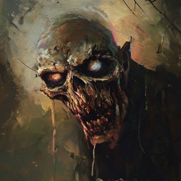 Nihilethic Zombie — fantasy monster illustration. Nihilethic Zombie is a medium undead (Challenge Rating 1).