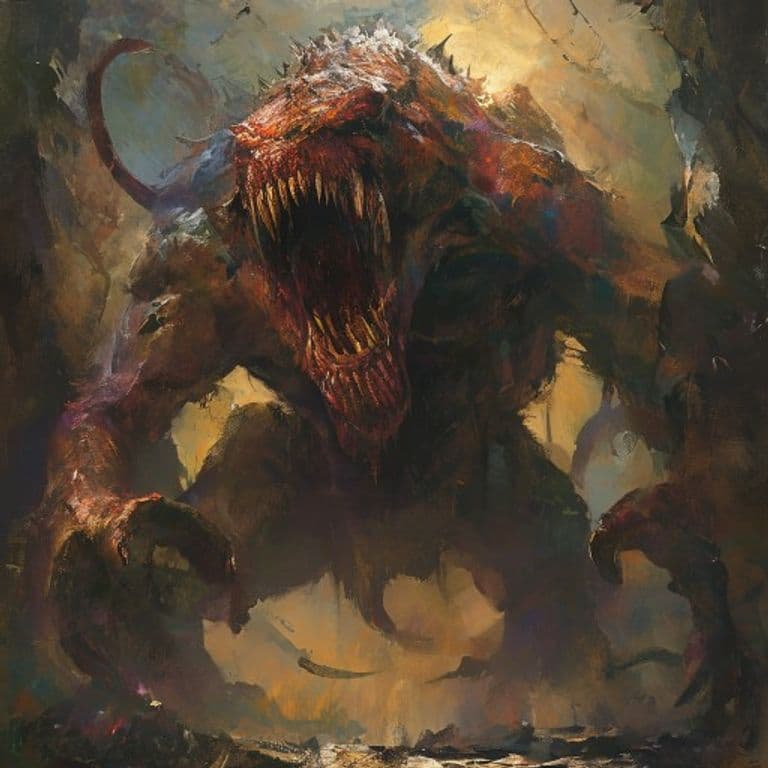 Tarrasque — fantasy monster illustration. Tarrasque is a gargantuan monstrosity (Challenge Rating 30).