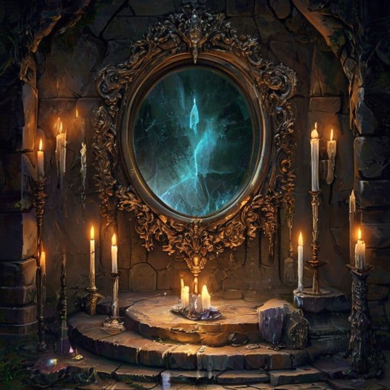 Mirror of Life Trapping — fantasy item illustration