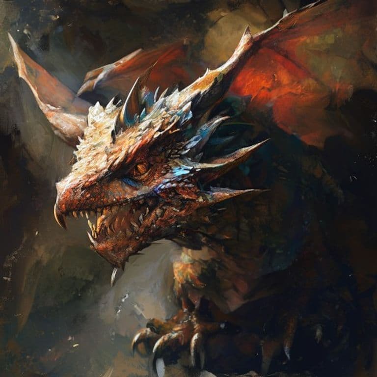 Fey Drake — fantasy monster illustration. Fey Drake is a small dragon (Challenge Rating 6).
