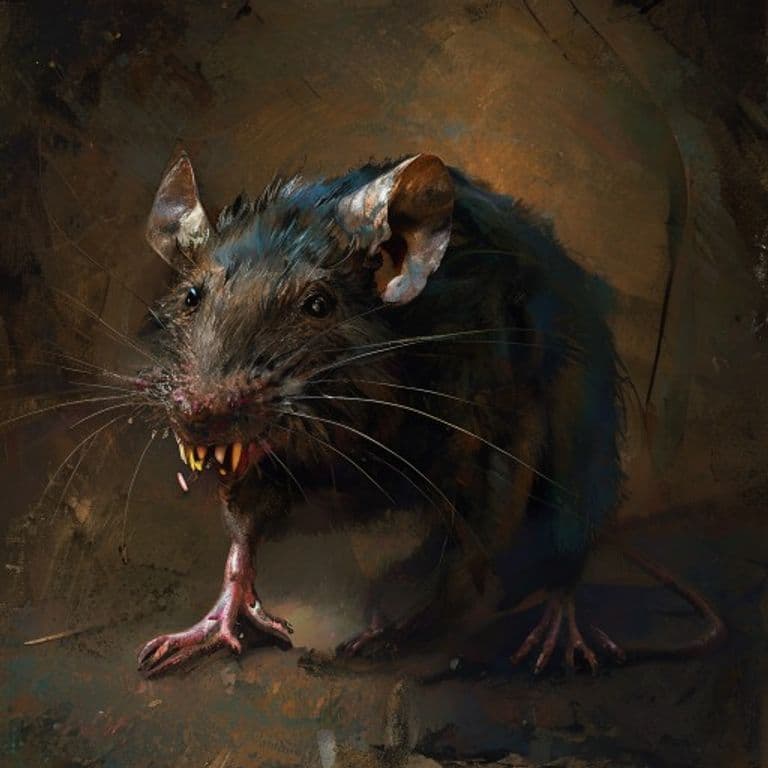 Rat, Giant — fantasy monster illustration