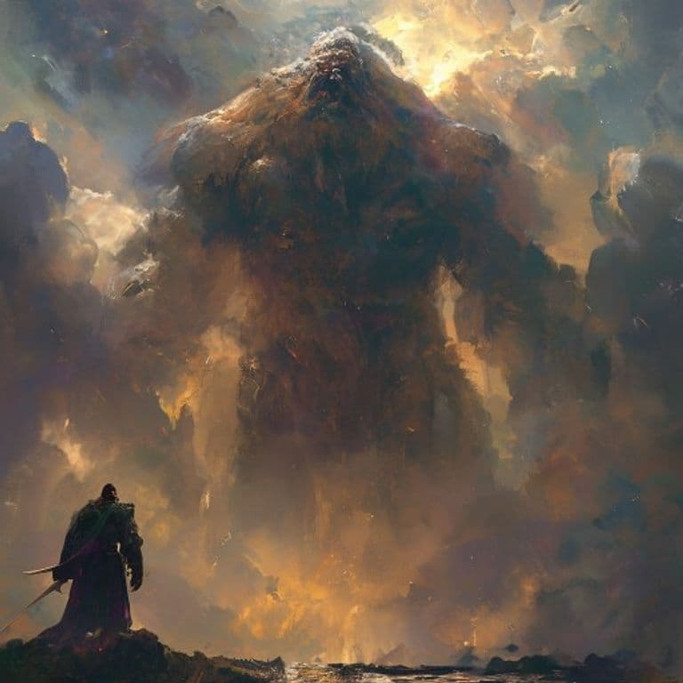 Cloud Giant Noble — fantasy monster illustration. Cloud Giant Noble is a huge giant (Challenge Rating 12).