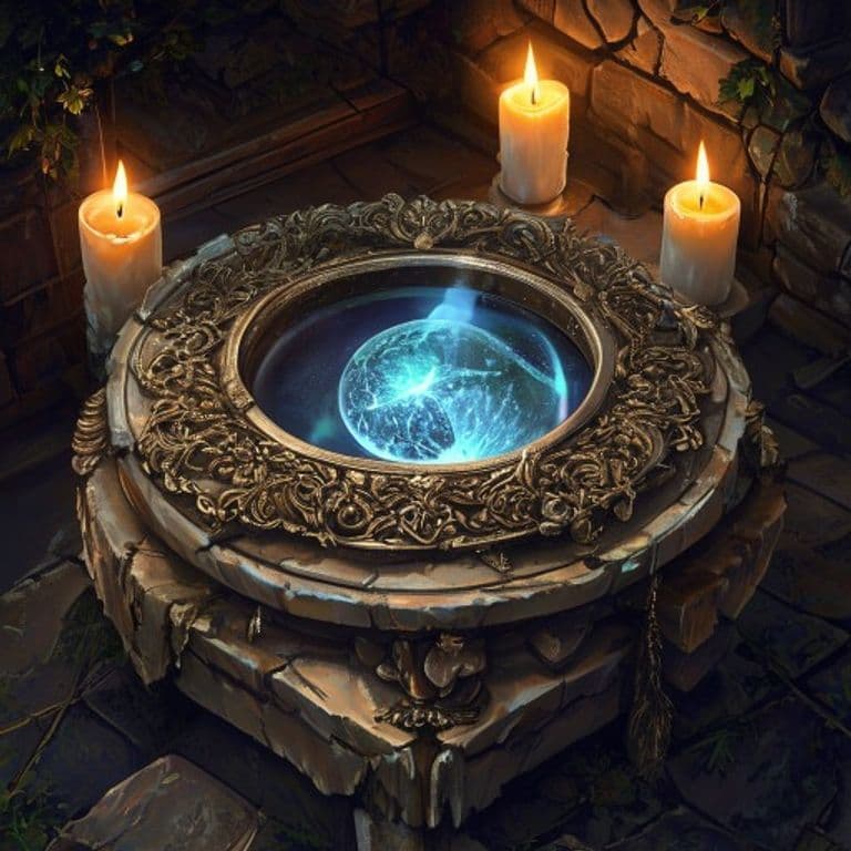 Moonfield Lens — fantasy item illustration