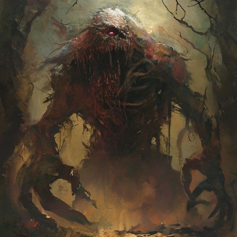 Incarnate Gloom — fantasy monster illustration. Incarnate Gloom is a gargantuan undead (Challenge Rating 13).