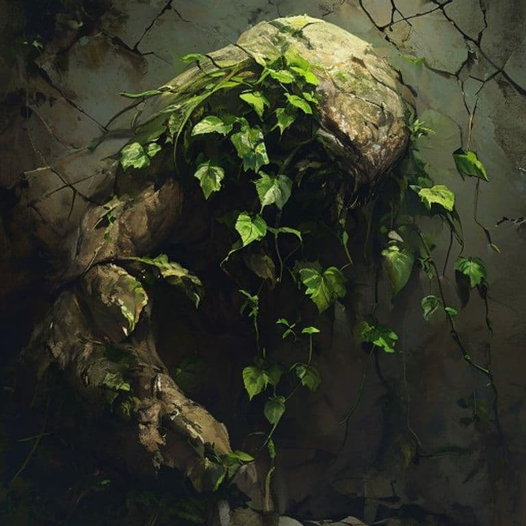 Stone Creeper — fantasy monster illustration. Stone Creeper is a medium plant (Challenge Rating 1).