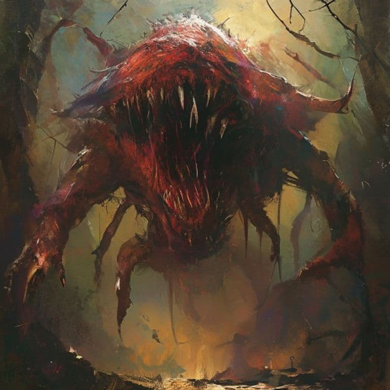 Major Malleable — fantasy monster illustration. Major Malleable is a huge aberration (Challenge Rating 10).