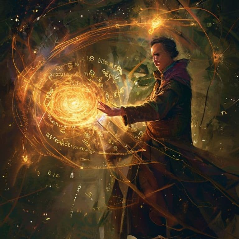 Land Bond — fantasy spell effect illustration. Land Bond is a 1st-level transmutation available to Wizard, Warlock, Sorceror, Druid.
