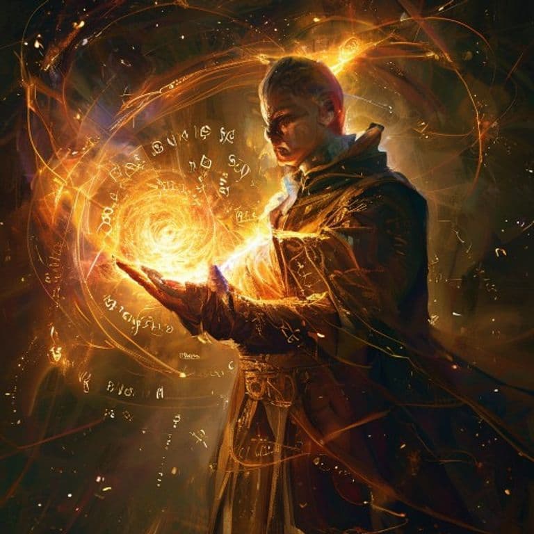 Endow Attribute — fantasy spell effect illustration. Endow Attribute is a 4th-level transmutation available to Sorcerer, Warlock, Wizard.