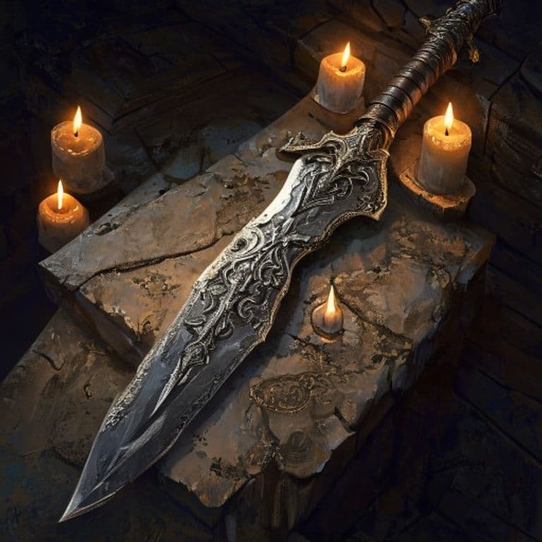Scimitar of the Desert Winds — fantasy item illustration