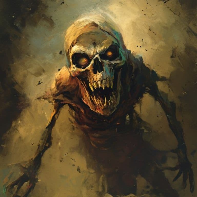 Bonepowder Ghoul — fantasy monster illustration