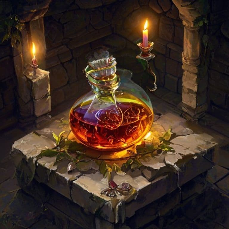 Oil of Defoliation — fantasy item illustration