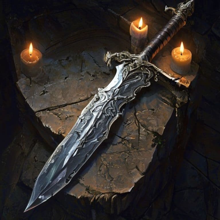 Luck Blade — fantasy item illustration