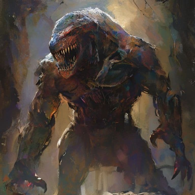 Grimlock — fantasy monster illustration. Grimlock is a medium humanoid (Challenge Rating 1/4).