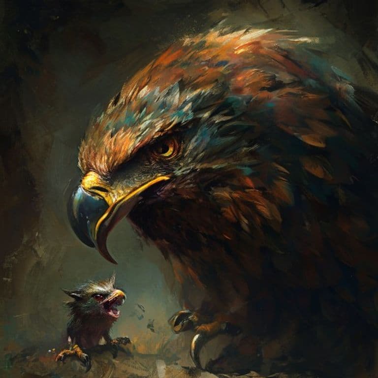 Eagle — fantasy monster illustration. Eagle is a small beast (Challenge Rating 0).