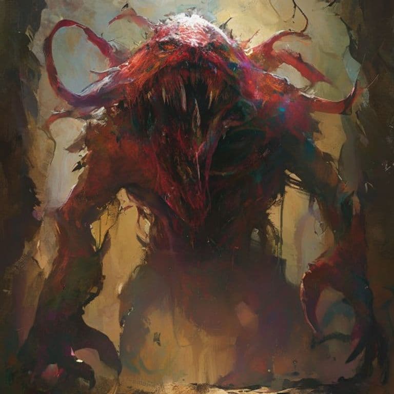 Avatar of Shoth — fantasy monster illustration. Avatar of Shoth is a gargantuan aberration (Challenge Rating 21).