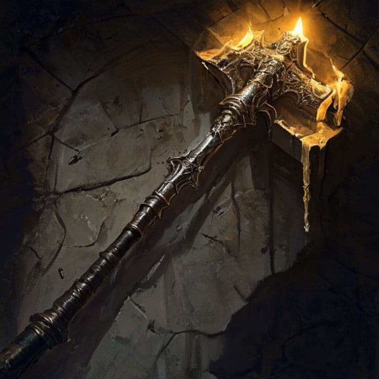 Anointing Mace — fantasy item illustration