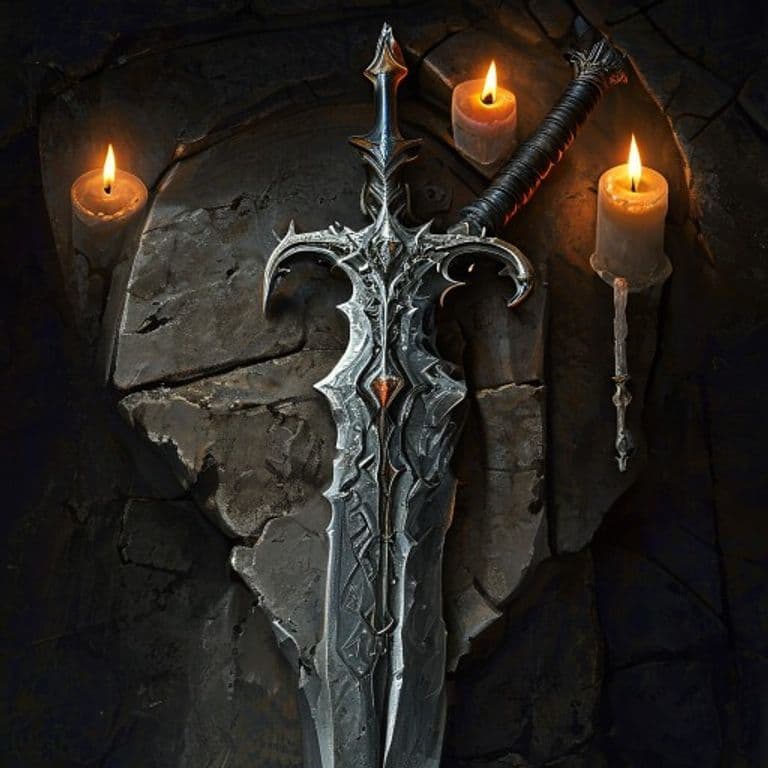 Dagger of the Barbed Devil — fantasy item illustration. Dagger of the Barbed Devil is a magic item (weapon) of rare rarity.