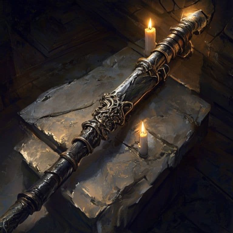 Rod of Deflection — fantasy item illustration