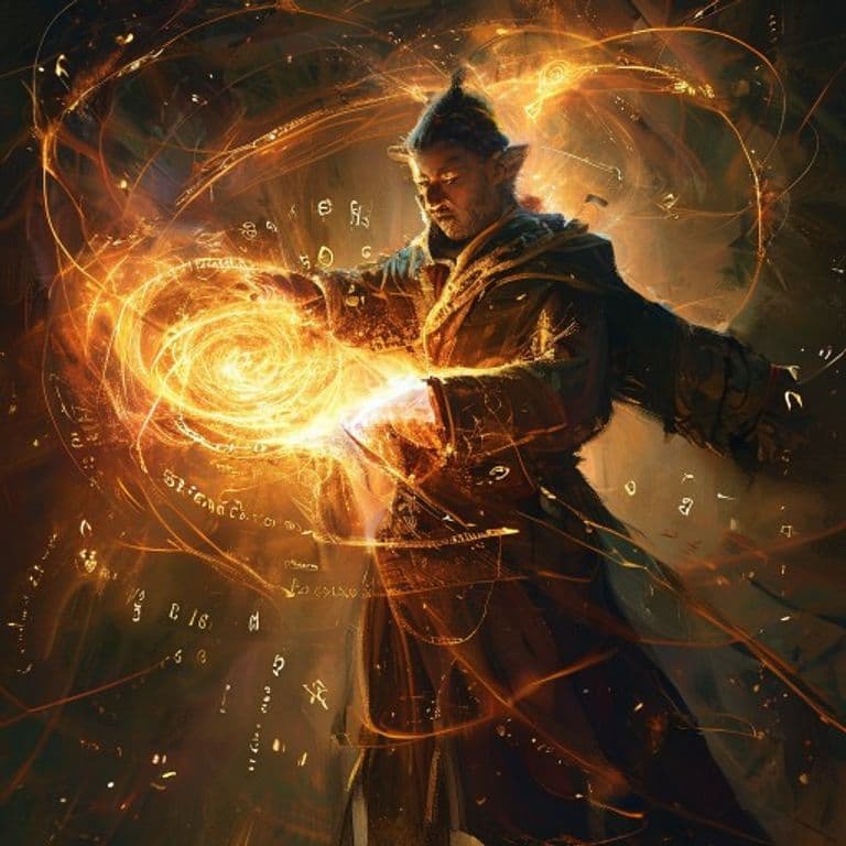 Conjure Construct — fantasy spell effect illustration. Conjure Construct is a 6th-level conjuration available to Wizard.