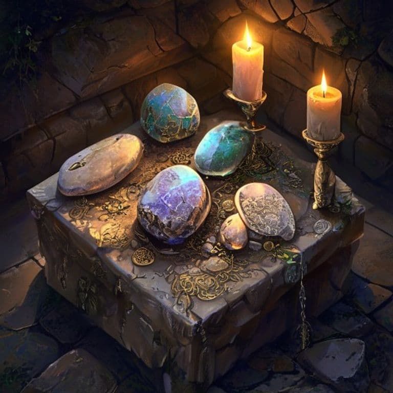 Whispering Stones — fantasy item illustration