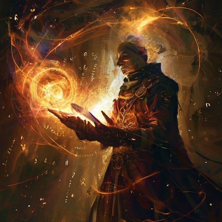 Binding Oath — fantasy spell effect illustration