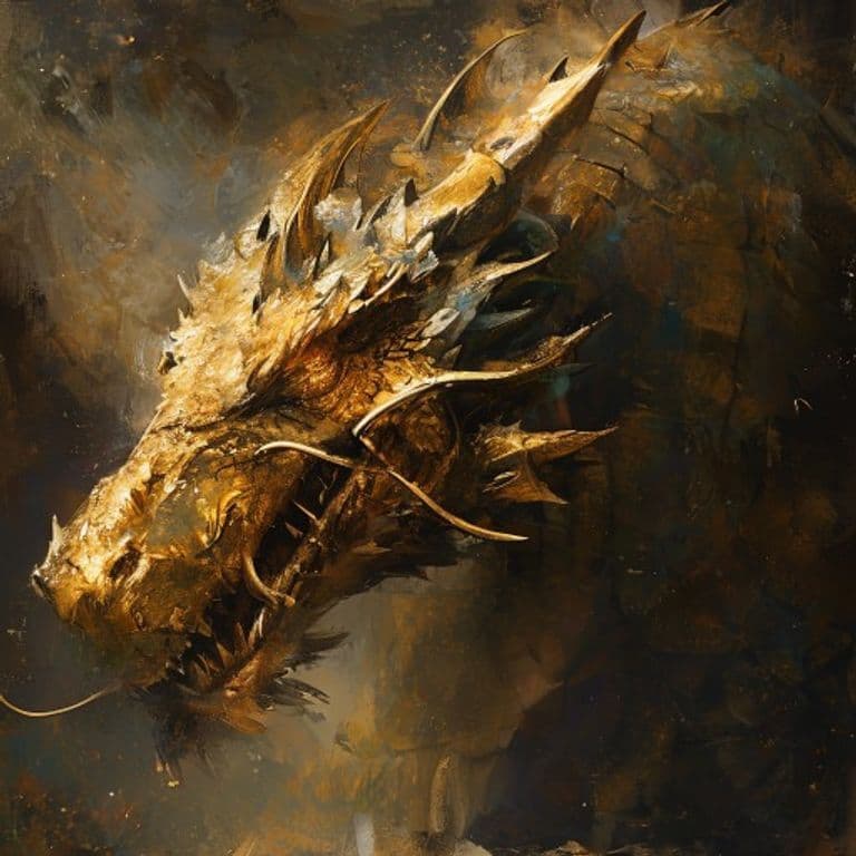 Ancient Brass Dragon — fantasy monster illustration