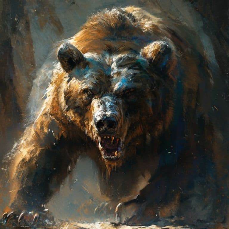 Grolar Bear — fantasy monster illustration. Grolar Bear is a large beast (Challenge Rating 3).
