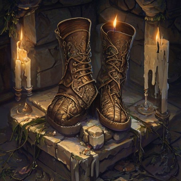 Windwalker Boots — fantasy item illustration
