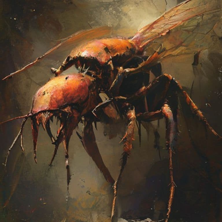 Fleshpod Hornet — fantasy monster illustration. Fleshpod Hornet is a large beast (Challenge Rating 6).