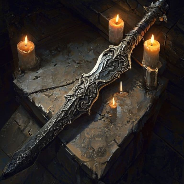 Blade of the Dervish — fantasy item illustration. Blade of the Dervish is a magic item (weapon) of rare rarity.
