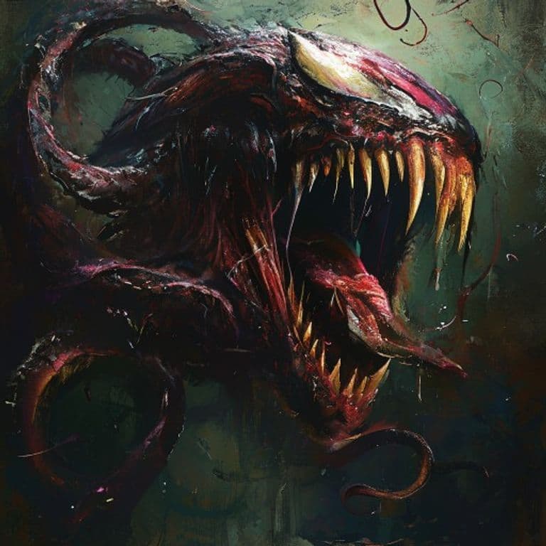Venom Maw Hydra — fantasy monster illustration. Venom Maw Hydra is a huge monstrosity (Challenge Rating 12).