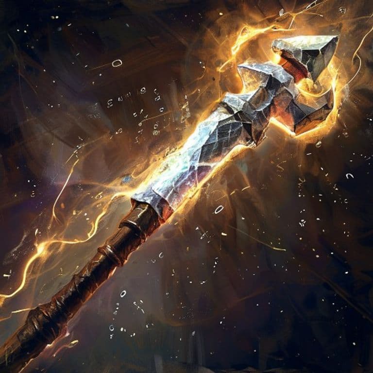 Ice Hammer — fantasy spell effect illustration. Ice Hammer is a 2nd-level conjuration available to Cleric, Ranger.