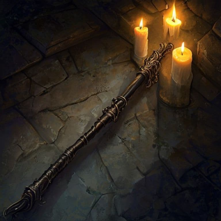 Wand of Fermentation — fantasy item illustration