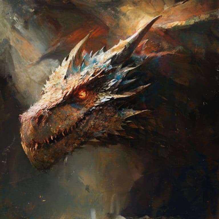 Liminal Drake — fantasy monster illustration