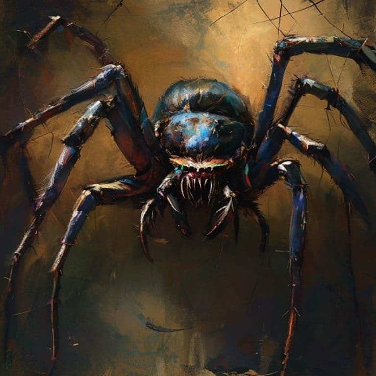 J'ba Fofi Spider — fantasy monster illustration. J'ba Fofi Spider is a large beast (Challenge Rating 3).