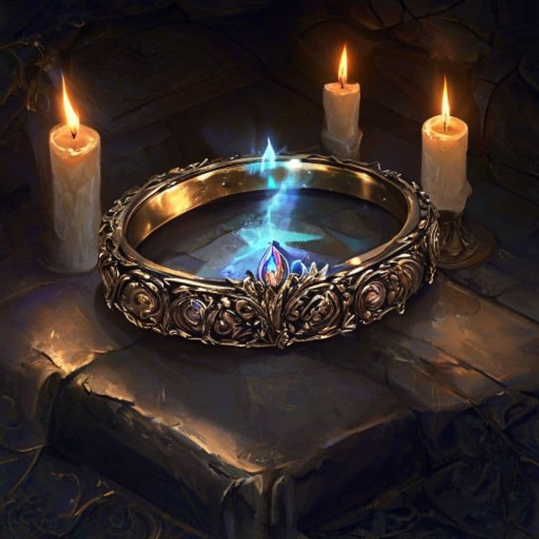 Ring of Night's Solace — fantasy item illustration