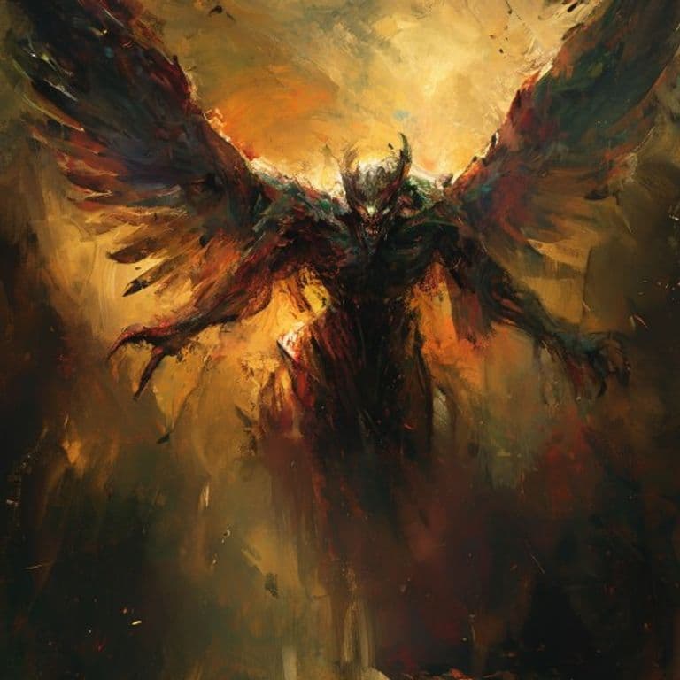 Devouring Angel — fantasy monster illustration. Devouring Angel is a large aberration (Challenge Rating 12).