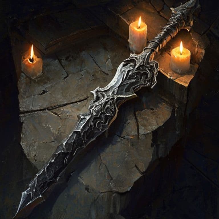 Vicious Weapon — fantasy item illustration