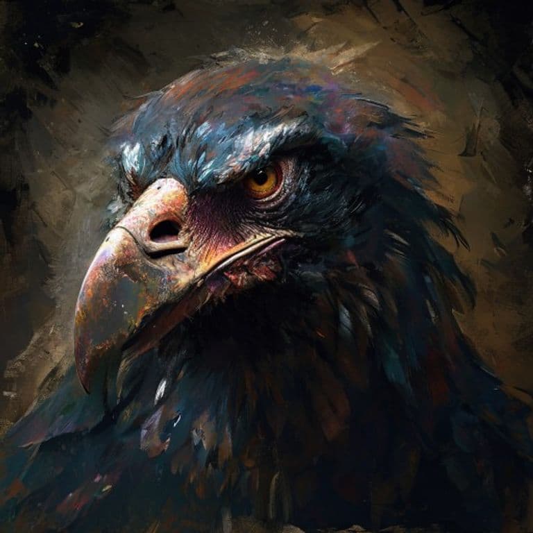 Vulture — fantasy monster illustration. Vulture is a medium beast (Challenge Rating 0).
